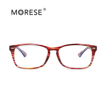 Willow nail frame CP pin TR90 wood grain stripe anti-blue light glasses retro flat mirror foreign trade spot 2058