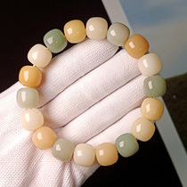 Jasmine Milk White Bodhi Root Bracelet Wrap Finger Flexible Plate Play Wenwan Bodhi Seed Buddha Beads Bracelet Manufacturer for Men and Women