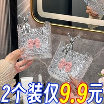 Waste wash towel storage box wall-mounted bathroom sink storage rack cotton soft towel facial tissue bathroom punch-free