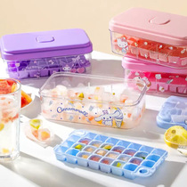 Sanrio genuine gift spoon press ice cube mold ice tray food grade ice making box ice storage box