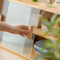 Japanese dining side countertop glass cupboard storage cabinet kitchen tabletop cabinet storage rack solid wood dining table storage cabinet