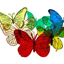 Colored cellophane handmade kindergarten color transparent painting film translucent film sheet T colorful plastic paper A4