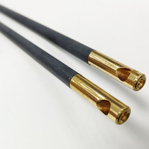 Carbon shaker rod 6 7 mm oblique hole copper head Single-head diabolo rod Beef tendon handle Bamboo non-slip sweat-absorbent handle