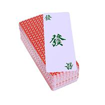 Paper mahjong 108 pieces 1 card mahjong 136 plastic household waterproof red medium mini strip 144 poker style thickened
