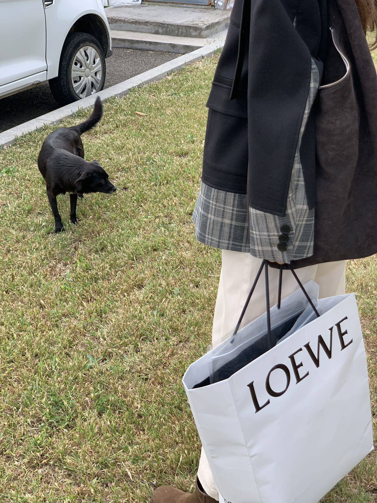 Теперь маткаси CDG девушка плед цвет hit сращивание дизайн смысл пальто костюм 