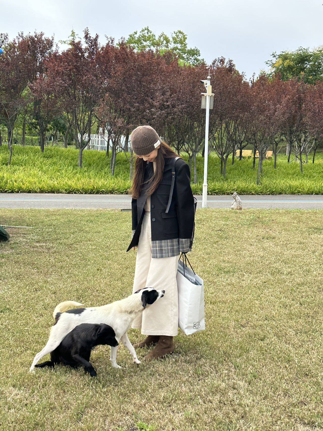 Теперь маткаси CDG девушка плед цвет hit сращивание дизайн смысл пальто костюм 