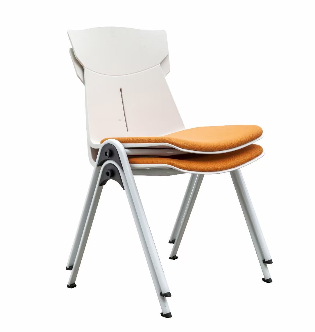 Mermaid steel tube plastic soft bag office chair stackable conference training chair multi-color customizable negotiation chair news chair