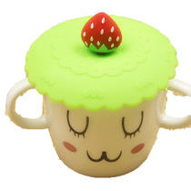 Multi-purpose compartment multi-functional placement creative silicone cup cover dust-proof simple gray soft plastic round head food-grade life