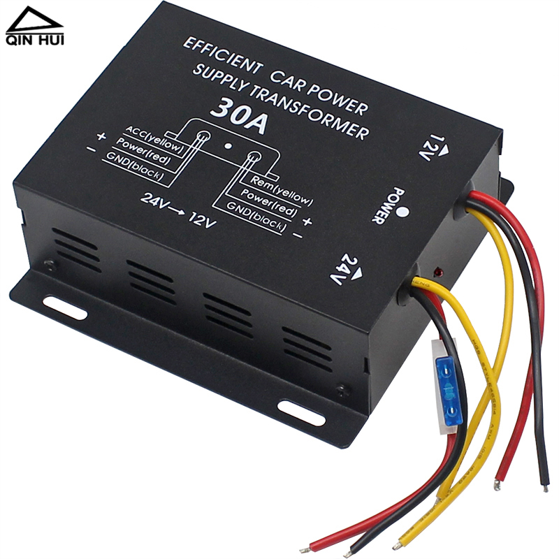 Voltage Reducer 24V to 12V Converter High-Power Truck Image Modification Navigation Car Transformer Car Power Supply Voltage Reducer 24V to 12V Converter High-Power Truck Image Modification Navigation Car Transformer Car Power Supply