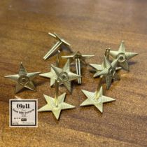 World War II Soviet shoulder insignia with gold and big stars for a colonel and a lieutenant