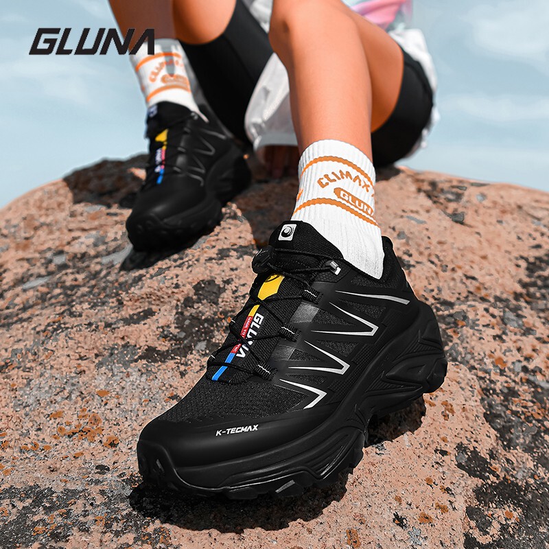 Gluna Summer Outdoor Trail Running Shoes for Men and Women, Breathable Mesh Lightweight Non-Slip Hiking and Mountaineering Shoes