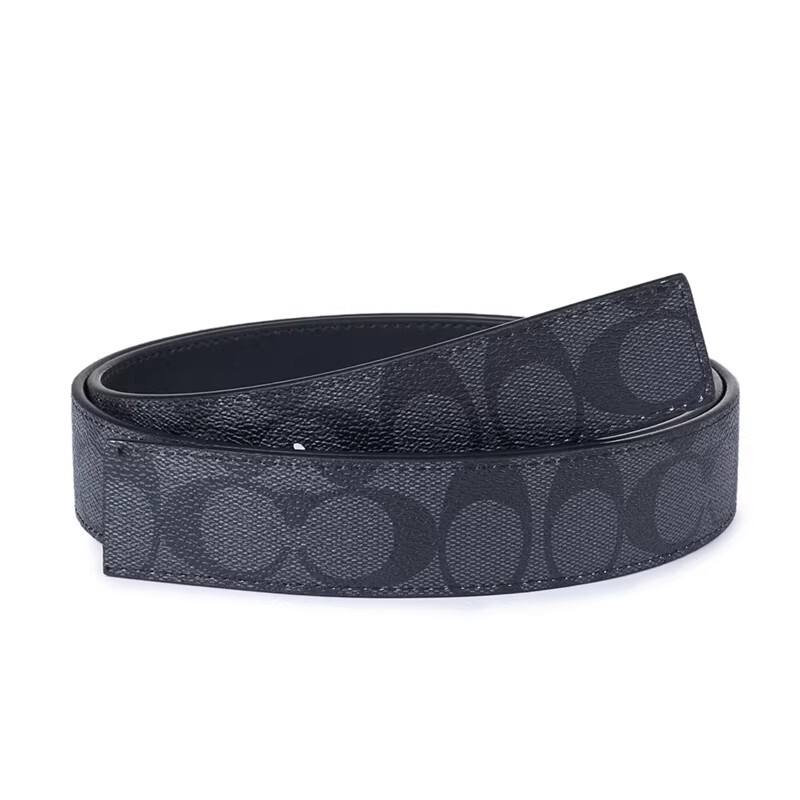 Suitable for Coach Replacement Belts Without Buckle, Men's Genuine Leather Headless Belt 3.7/3.4cm Embossed Print Suitable for Coach Replacement Belts Without Buckle, Men's Genuine Leather Headless Belt 3.7/3.4cm Embossed Print