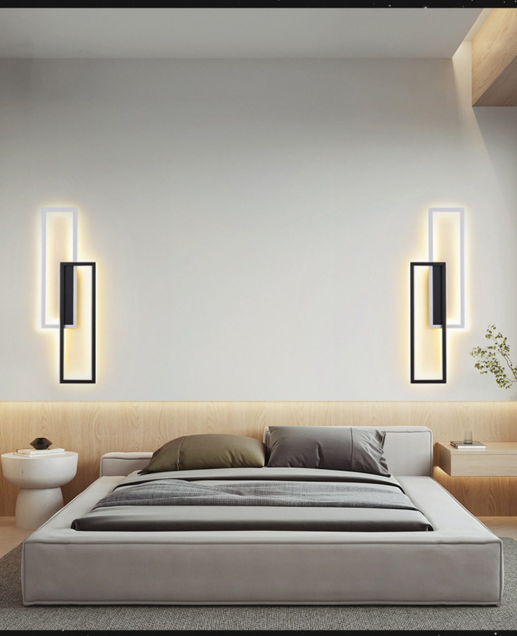 Ресторан люстра 现代简约led壁灯家用卧室床头客厅背景墙灯网红氛围超亮中山灯具 Other home