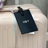 Багажная бирка с гравюрой, чемодан, защитная вывеска, делается под заказ, из натуральной кожи