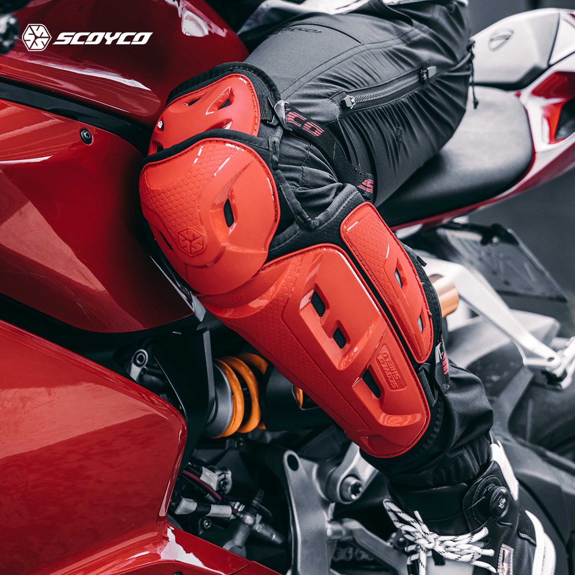 Racing Down Kneecap Motorcycle Protective Gear Locomotive Warm-Proof Windproof Four-Season Off-road Riding Equipment Protection Four Sets-Taobao