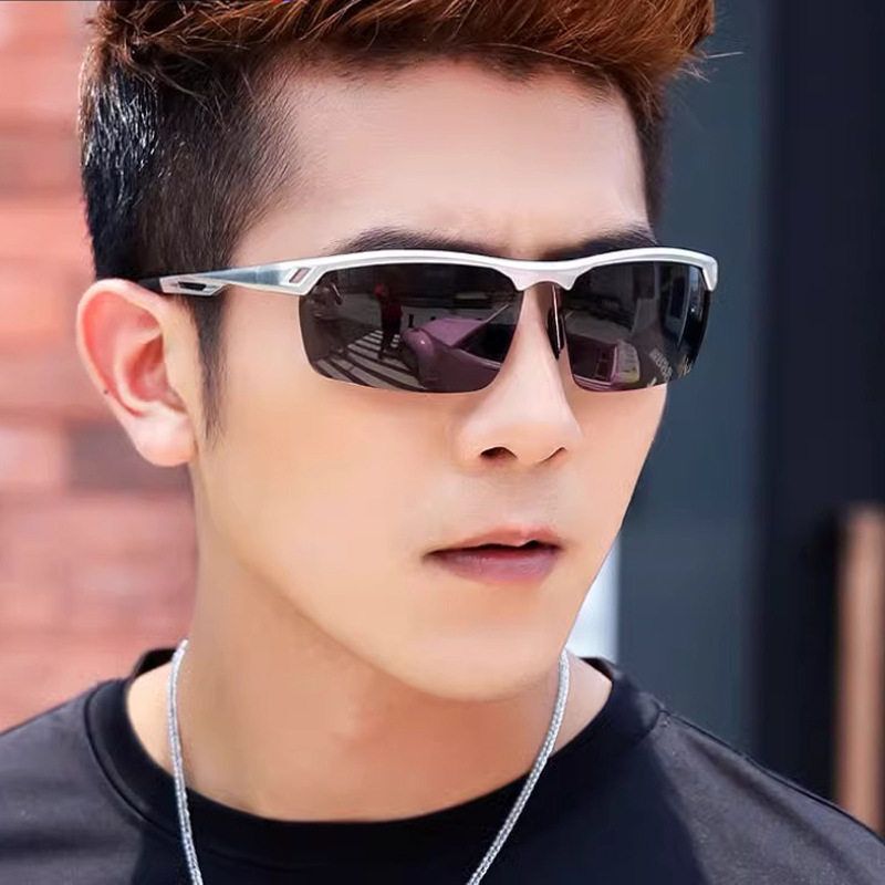 2026 New Aluminum-Magnesium Polarized Sunglasses for Men, Cycling, Fashionable, Day and Night, Fishing, Driving, Anti-Uv Glasses