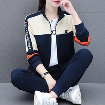 Special Step Brands Big Code Sports Suit Women 2024 New Spring Autumn Season Pure Cotton Mom Clothes Casual Loose three sets