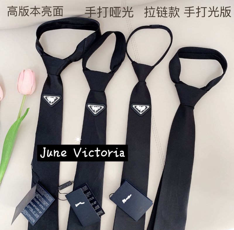 June Victoria P* Classic Metal Triangle Logo Tie, Versatile, Fashionable and High-End, Unisex June Victoria P* Classic Metal Triangle Logo Tie, Versatile, Fashionable and High-End, Unisex
