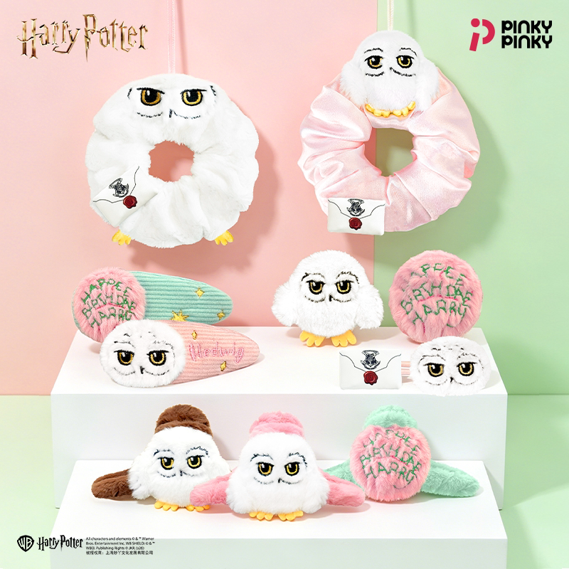 Pinky Harry Potter Official Collaboration Hedwig Hair Ties, Hair Clips, Hairpins, and Hair Ropes Full Series Collection