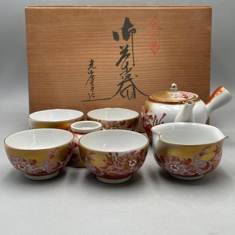 整理整頓！心掛け！ 周聚源造 古錫製 茶托5客 清代周聚源造錫制茶托清