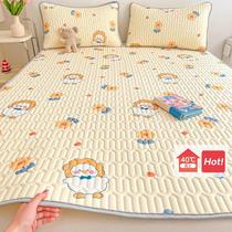 Crystal Home Textiles official flagship store latex ice silk mat three-piece set summer air-conditioning soft mat washable