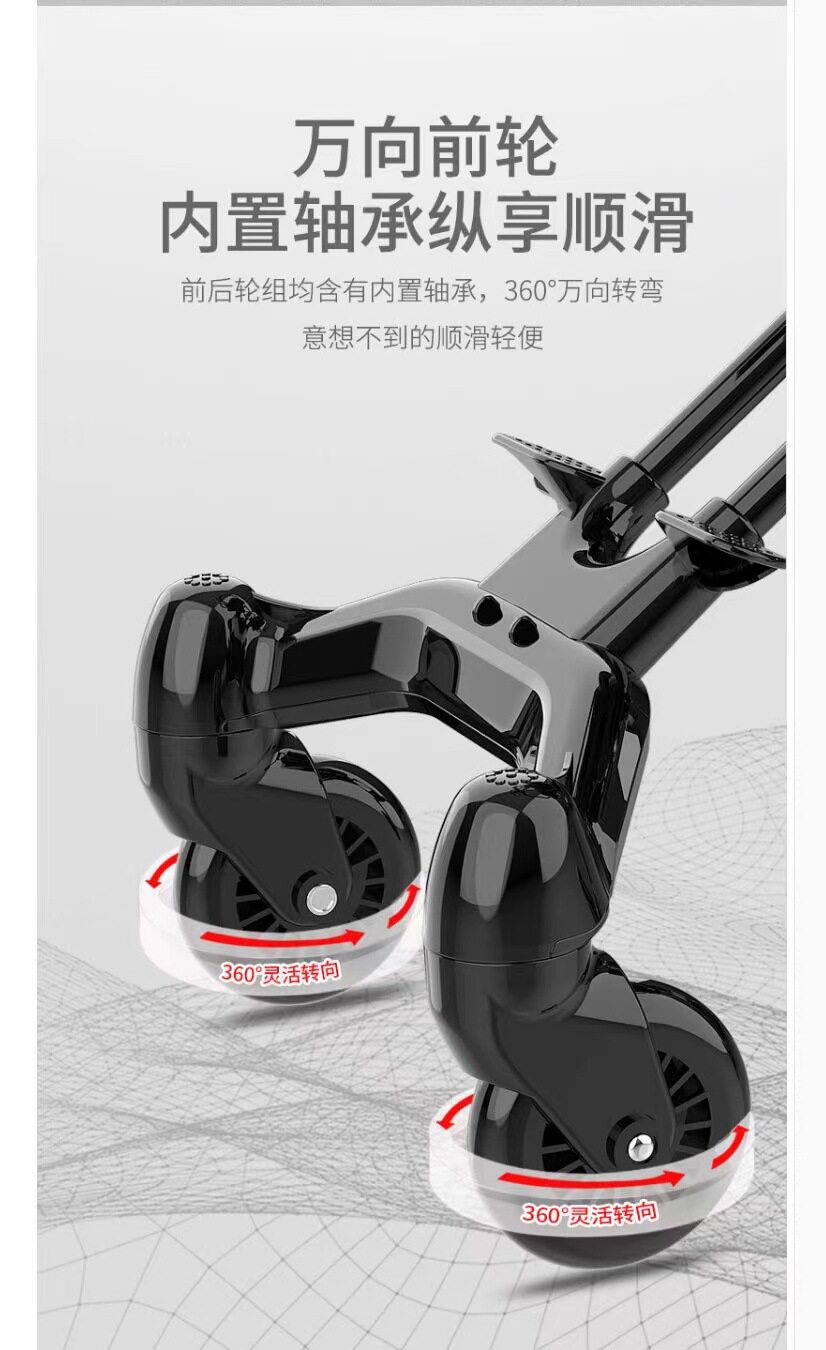 Трехколесный велосипед 婴幼儿推车溜娃神器四轮推车小孩手轻便可坐可折叠宝宝遛娃神器 No brand