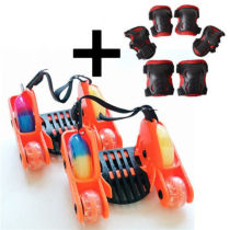 Fulundi hot roller skates four-wheel heelys shoes transportation tool work mini portable auxiliary wheel PU four