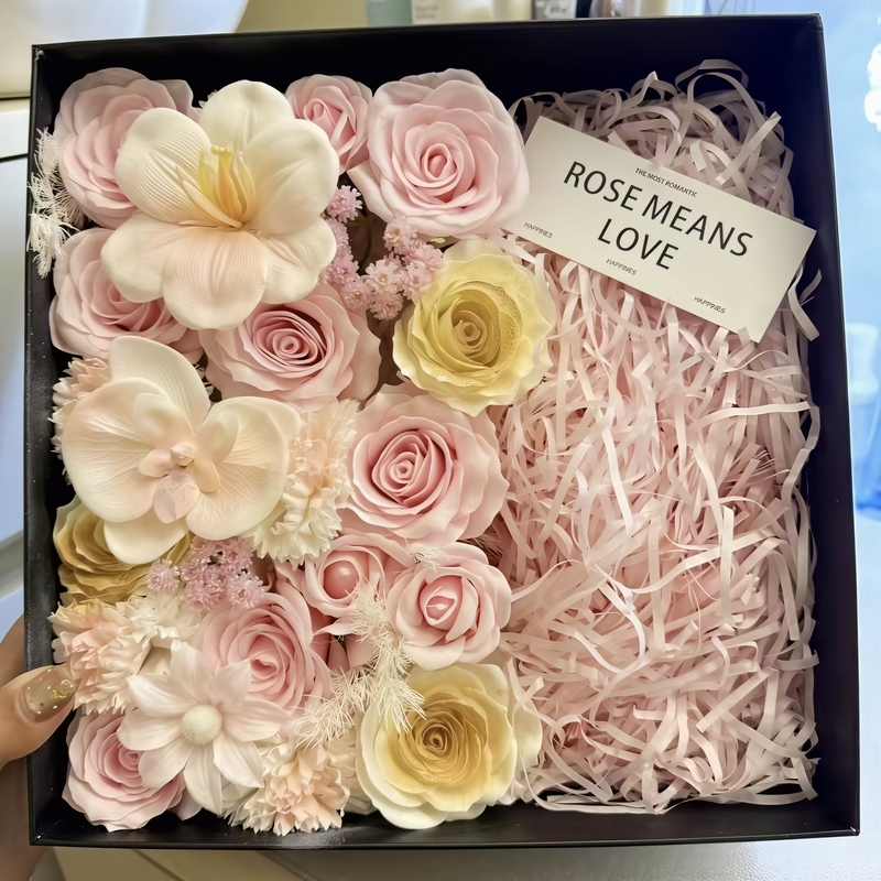 Finished Product Internet-Famous Cigarette Box Gift Box Bouquet Gift Box High-Value Simple Artificial Flower Soap Flower Gift Box Gift for Boys