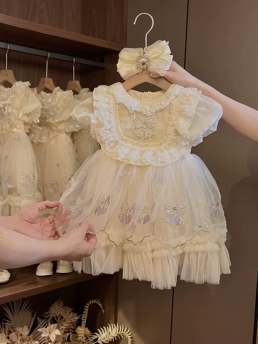 Маленький костюм принцессы, летняя одежда для девочек, стиль Lolita, западный стиль, пачка
