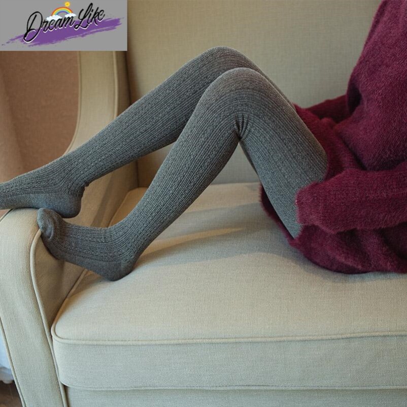 Spring and autumn section Increase code knitted full cotton pantyhose Wool Socks wool socks Twist Toe-to-foot Thickened One-piece Winter-Taobao
