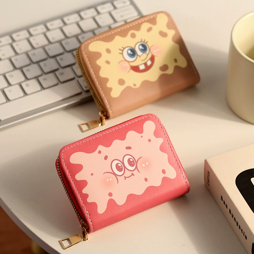 Мультяшный картхолдер, милая ультратонкая маленькая портативная сумка через плечо для водительских прав, вместительный и большой антимагнитный кошелек