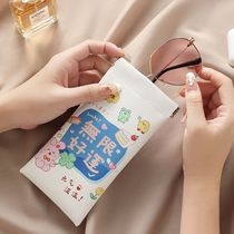 Shrapnel glasses storage bag portable cartoon cute glasses case sunglasses sunglasses bag eye storage bag for girls