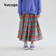 KUUYOO ເດັກນ້ອຍ Princess skirt umbrella skirt plaid skirt girls spring dress 2024 early spring fashion new style