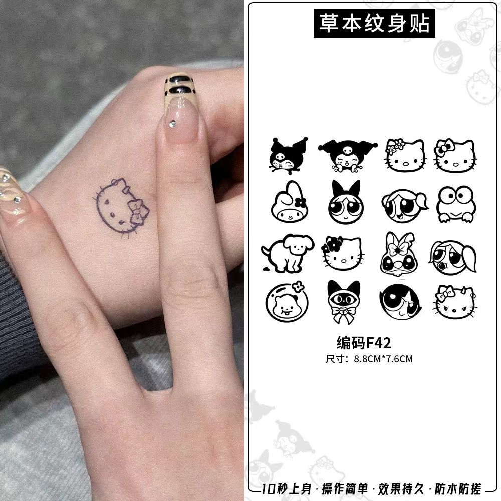 Hello Kitty Tattoo on Finger - Cute & Trendy