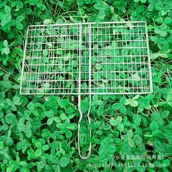 Hebei spot manufacturer barbecue utensils 17*21 electroplated galvanized net clip rectangular barbecue net clip 200 per piece