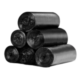 Майка топ, портативный большой пластиковый черный мусорный мешок для домашнего использования, увеличенная толщина, на шнурках