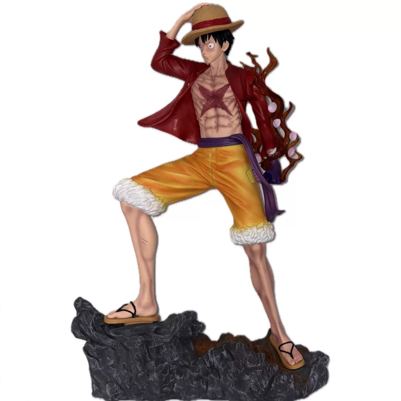 Аниме One Piece модель, большой новый Yonko Луфи, доминирующий стоящий Yonko Луфи статуя модель One Piece