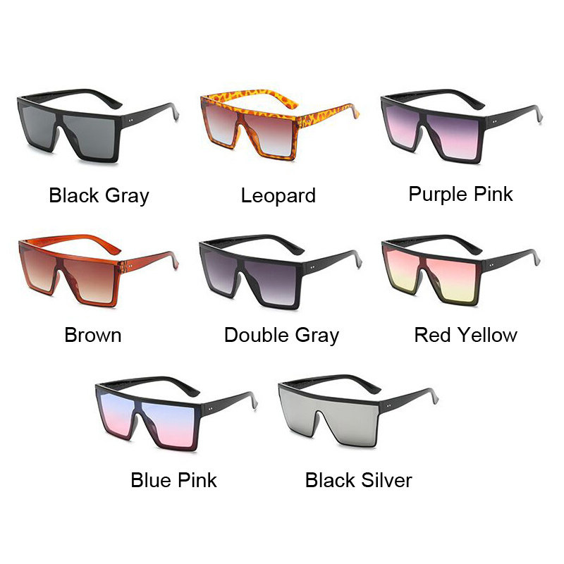Oversized Sunglasses Woman Big Frame Square Gradient Lens Su