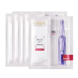 L'Oreal, увлажняющая восстанавливающая разглаживающая маска для лица в ампулах с гиалуроновой кислотой подходит для мужчин и женщин, против морщин