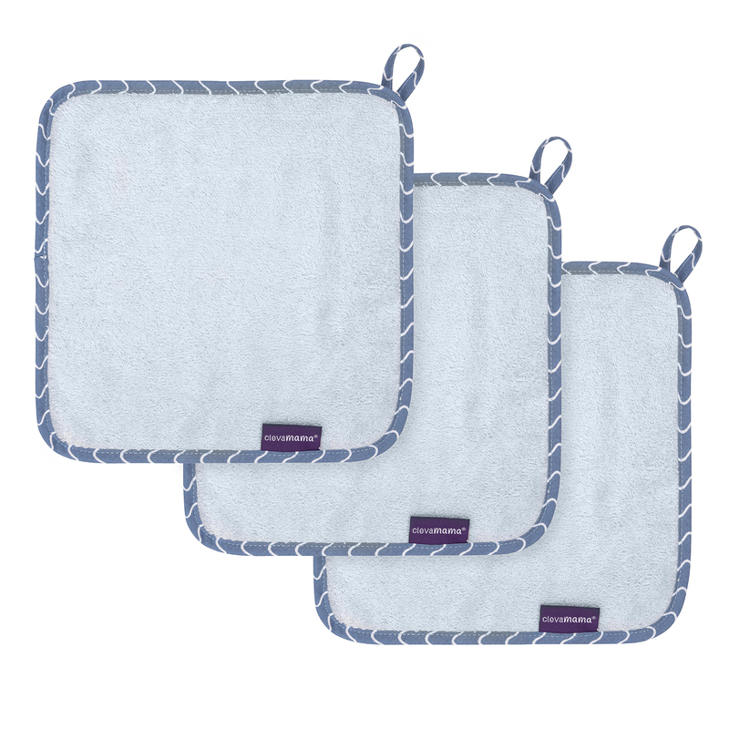 Ireland's Clevamama Bamboo Cotton Square Towel Baby Towel Face Towel 3-Pack Ireland's Clevamama Bamboo Cotton Square Towel Baby Towel Face Towel 3-Pack