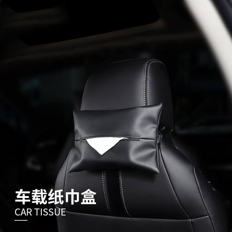 Car Tissue Box Drawn Paper Bag Car Hanging Simple Style Tissue Cover