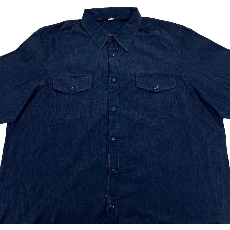 Джинсовая рубашка vintage古着美式复古阿美咔叽水洗做旧长袖日系牛仔衬衫男女n2