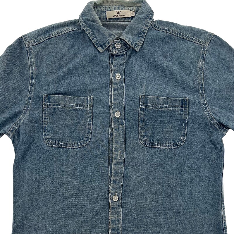 Джинсовая рубашка vintage古着美式复古阿美咔叽水洗做旧长袖日系牛仔衬衫男女n2