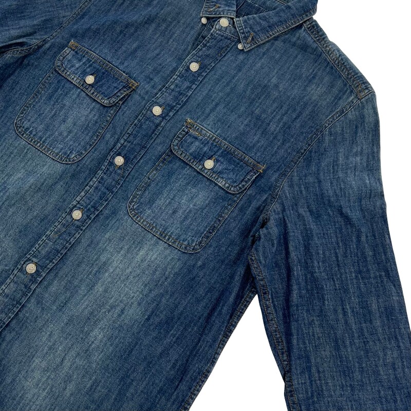 Джинсовая рубашка vintage古着美式复古阿美咔叽水洗做旧长袖日系牛仔衬衫男女n2
