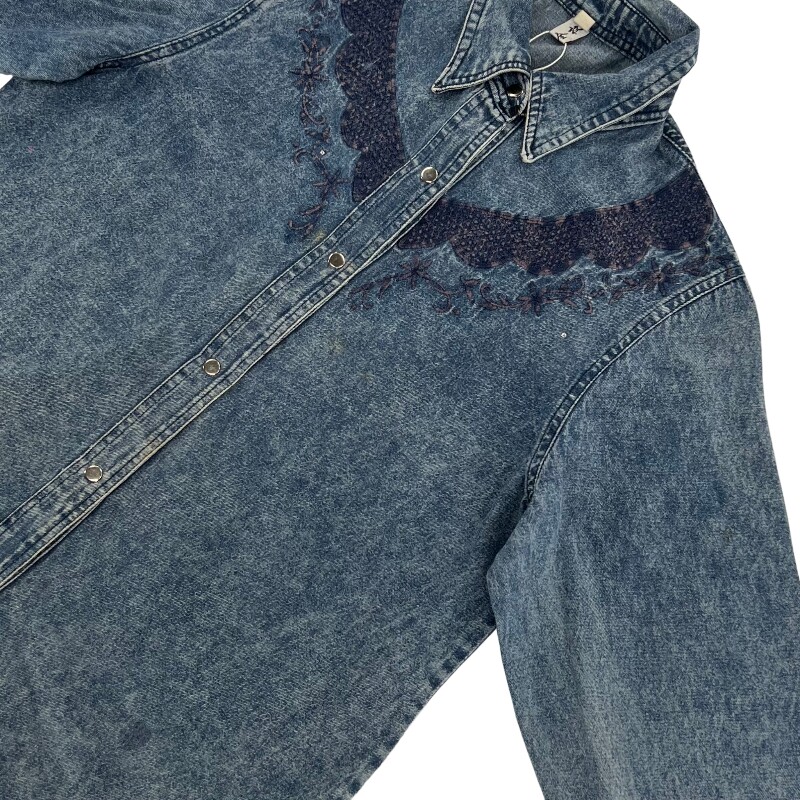 Джинсовая рубашка vintage古着美式复古阿美咔叽水洗做旧长袖日系牛仔衬衫男女n2