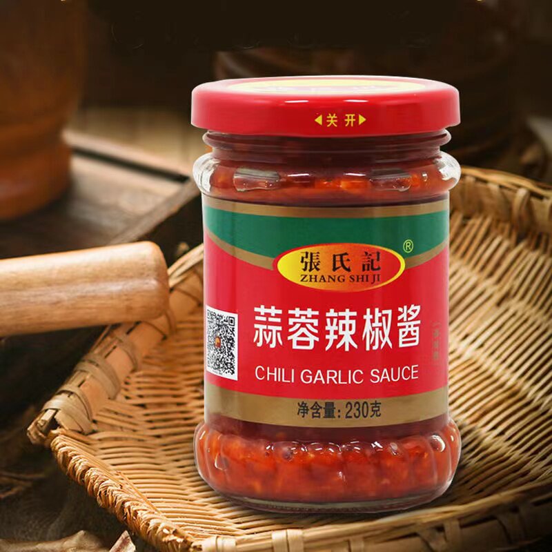 Zhang's notes garlic sauce chili sauce 230g bottled multi-spec chopped mixed noodles with rice sauce hot pot dipping seasonings-Taobao