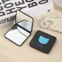 Small mirror to carry with you cute mini makeup mirror double-sided portable makeup mirror student handheld folding mirror for women