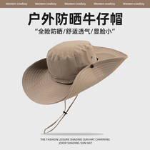 Summer Sun Protection Mountaineering Fisherman Hat Women Outdoor Anti-UV Fishing Cap Hiking Camping Sun West Cowboy Hat