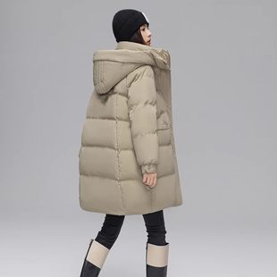 女性のためのミッドレングスダウンジャケット 2023 冬の新しいファッション厚みのあるシルエットカジュアルジャケット