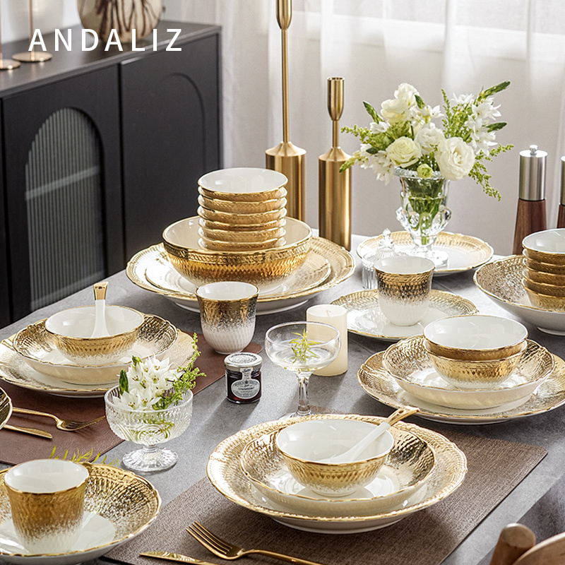 Andaliz Everything Goes Well Tableware Set Bowls Dishes Plates Housewarming Gift High Aesthetic Value High-End Feel